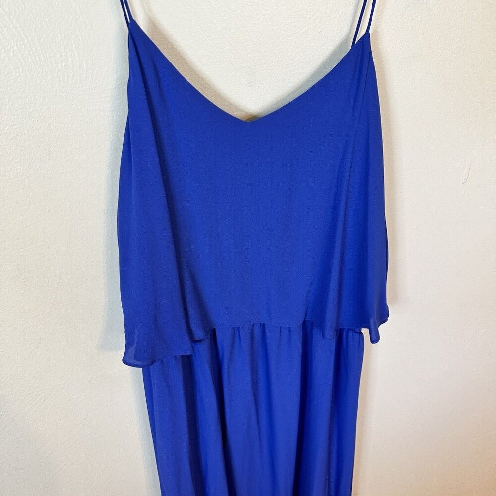 Mossimo Womens Blue Maxi Dress Empire Layered Lightweight Large Wedding